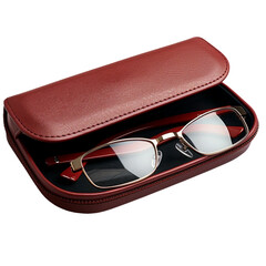 eyeglass case, transparent background, isolated image, generative AI