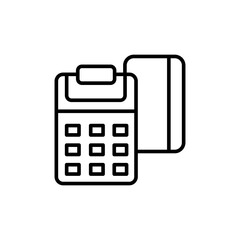 Card swipe outline icons, payment minimalist vector illustration ,simple transparent graphic element .Isolated on white background