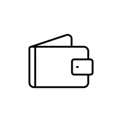 Wallet outline icons, payment minimalist vector illustration ,simple transparent graphic element .Isolated on white background