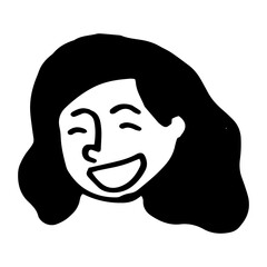 cute smile woman head