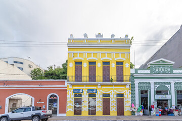 prédio histórico na cidade de Corumbá, região do Pantanal Sul, Estado do Mato Grosso do Sul,...