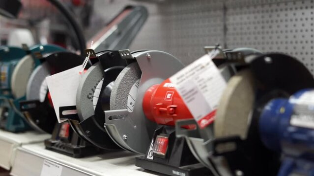 electric sharpener Sold in the store. High quality FullHD footage