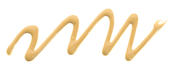 Light brown watercolor painted zigzag lines isolated on transparent background.