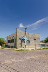 Fototapeta na wymiar igreja na cidade de Aquidauana, região do Pantanal Sul, Estado do Mato Grosso do Sul, Brasil