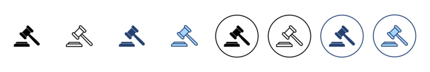 Gavel icon vector. judge gavel sign and symbol. law icon. auction hammer