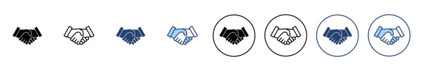 Handshake icon vector. business handshake sign and symbol. contact agreement
