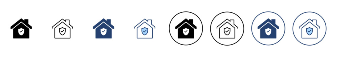 home insurance icon vector. home protection sign and symbol