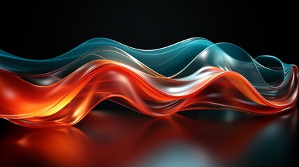 Revolutionize Your Screen: Dynamic Turquoise & Brown Waves in 64K Brilliance &ndash; Unleash the Future with Top-Tier Wallpaper!, Generative AI