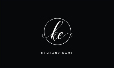 KE, EK, K, E Abstract Letters Logo Monogram