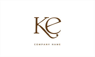 KE, EK, K, E Abstract Letters Logo Monogram