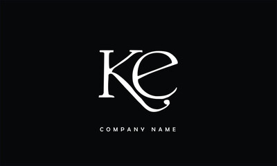 KE, EK, K, E Abstract Letters Logo Monogram