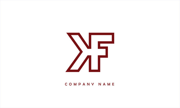 KF, FK, K, F Abstract Letters Logo Monogram