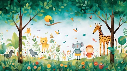 Imaginative Adventure: Whimsical Nature in Children's Book Illustration
