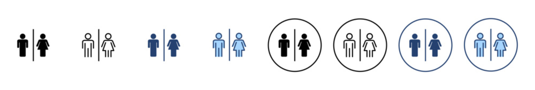 Toilet icon vector. Girls and boys restrooms sign and symbol. bathroom sign. wc, lavatory