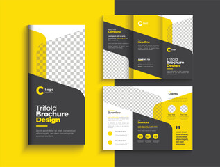 Corporate Trifold brochure template layout design, Multipurpose Tri Fold brochure design