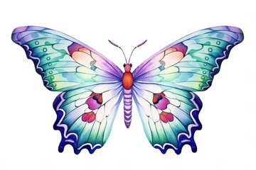 Fototapeta premium Wings insect animal white moth background beauty summer nature flying butterfly