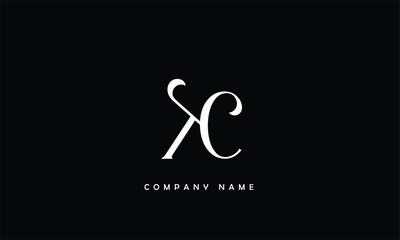 KC, CK, K, C Abstract Letters Logo Monogram