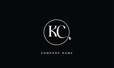 KC, CK, K, C Abstract Letters Logo Monogram