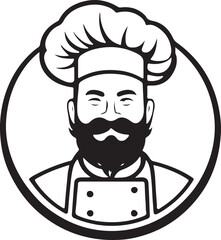 Great  lovely chef emblem vector logo art
