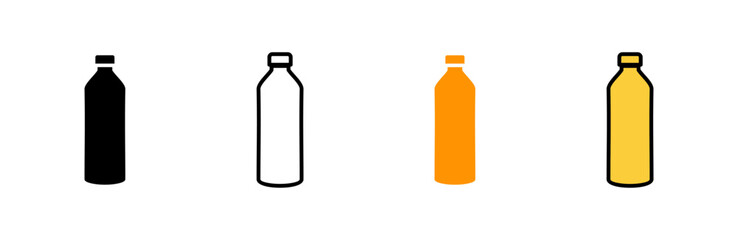 Bottle icon set vector. bottle sign and symbol