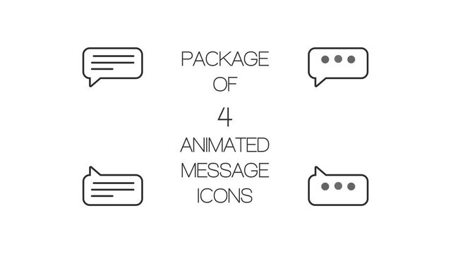 Collection of Animated Message Icons