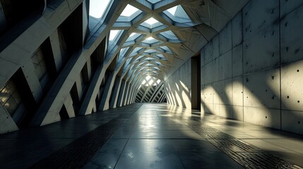 geometric pattern, white architect interior building
