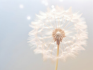 dandelion flower in studio background, single dandelion flower, Beautiful flower images