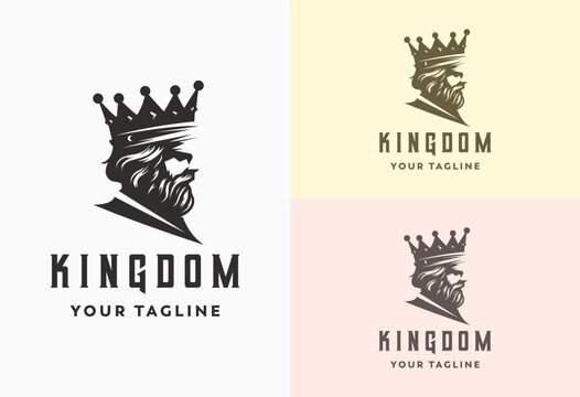 royal king logo. lord logo illustration design. symbol of monarchy