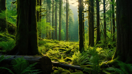 Obraz premium Rejuvenating Nature: Reforestation Initiatives and Growth