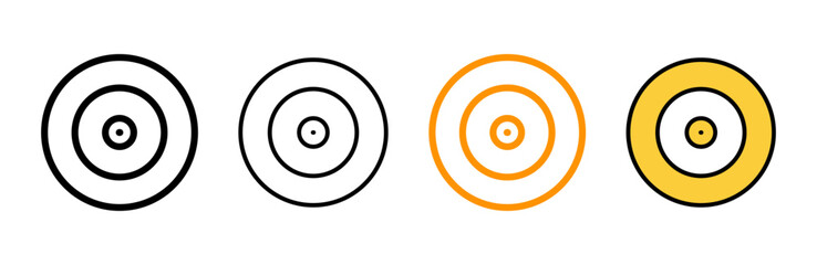 Target icon set vector. goal icon vector. target marketing sign and symbol