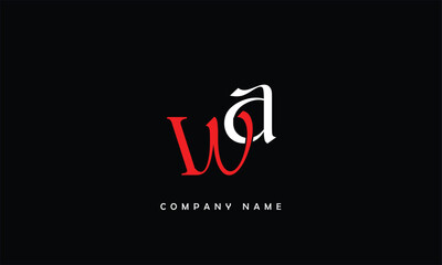 Fototapeta na wymiar WA, AW, W, A Abstract Letters Logo Monogram