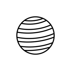Solar planet outline icons, space minimalist vector illustration ,simple transparent graphic element .Isolated on white background