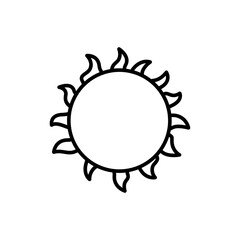 Sun outline icons, space minimalist vector illustration ,simple transparent graphic element .Isolated on white background