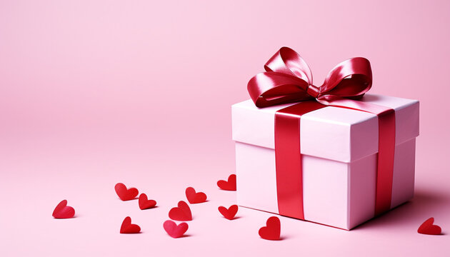 Love and celebration wrapped in a gift box generated by AI