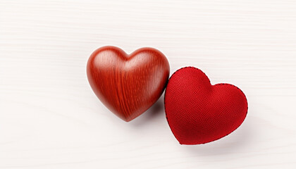 Fototapeta premium Love and romance symbolized by heart shaped wood generated by AI