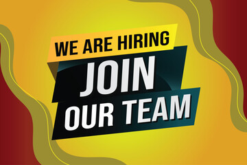 we are hiring join our team word concept vector illustration with modern futuristic 3d style for landing page template ui web mobile app poster banner flyer background gift card coupon label wallpaper
