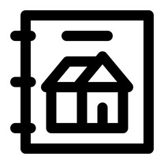 Catalogue icon with outline style.