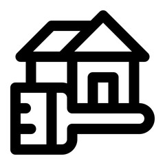 House paint icon with outline style.