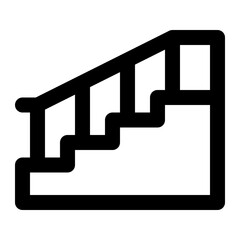Stairs icon with outline style.