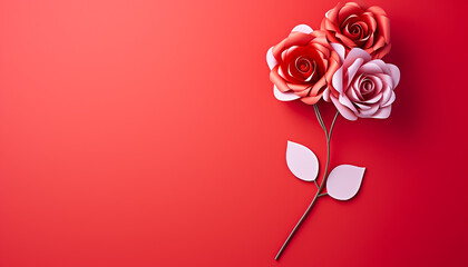 Romance blossoms in nature elegant floral decoration generated by AI