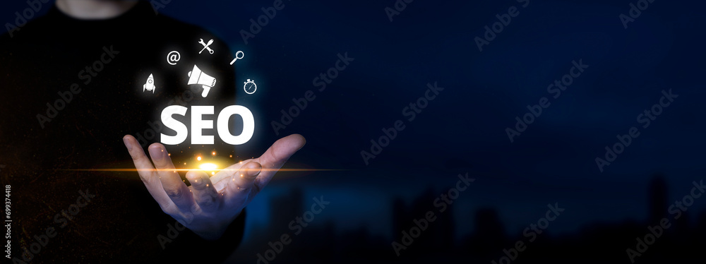Poster seo search engine optimization strategies for website traffic and ranking