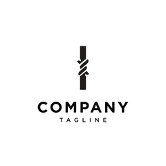 Letter I Fence Thorns Logo icon vector template.eps