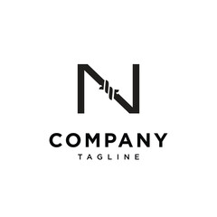 Fototapeta premium Letter N Fence Thorns Logo icon vector template.eps
