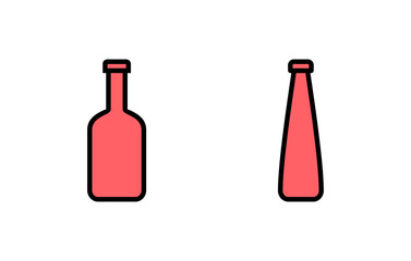 Bottle icon set illustration. bottle sign and symbol