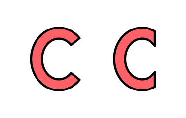 Copyright icon set illustration. copyright sign and symbol