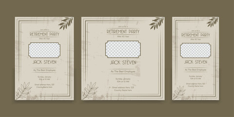 Happy retirement. Party invitation.Retirement Party Invitation Layout