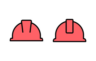 Helmet icon set illustration. Motorcycle helmet sign and symbol. Construction helmet icon. Safety helmet
