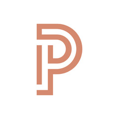 Fototapeta premium Monogram P design vector logo. Monogram initial letter mark P logo design. Monogram design vector logo. Monogram initial letter mark P logo design. Simple P monogram. Monogram P design logo