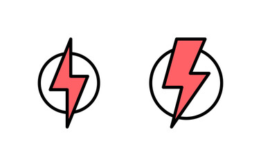 Lightning icon set illustration. electric sign and symbol. power icon. energy sign