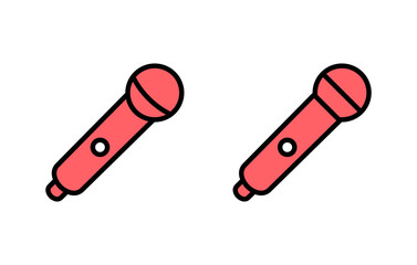 Microphone icon vector illustration. karaoke sign and symbol